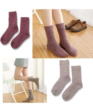 Vreplrse Winter Socks for Women | Monochrome Thermal Foot Warmers | Breathable Mid-Tube Leisure Socks in Medium Gray - Buy Online on GoSupps.com