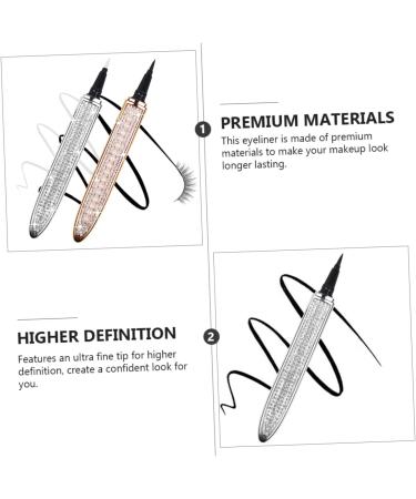 PLAFOPE Liquid Eye Liner 2pcs Diamond Eyeliner Rhinestone Eyeliner Elf Eyeliner Self-adhesive Eyeliners Household 1 count (Pack of 1) Assorted Color - Buy Online on GoSupps.com