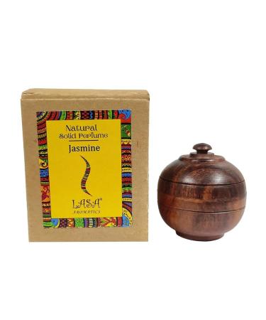 ANANYA FASHION & CRAFTS HUB Jasmine Natural Solid Perfume Beeswax Long Lasting Body Fragrance Balm Solid State Eau De Perfum in Wooden Jar 6 gm