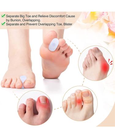 Set of 4 Silicone Toe Separators for Hallux Valgus - Comfort & Protection | International Shipping - Buy Online on GoSupps.com