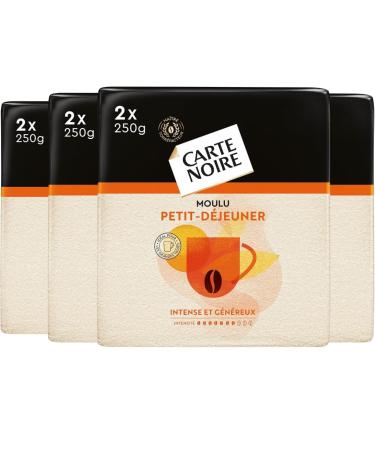CARTE NOIRE - Moulu Petit D jeuner 2Kg - Arabica et Robusta - Intensit 7 - caf long - Intense et Aromatique - 8x250g