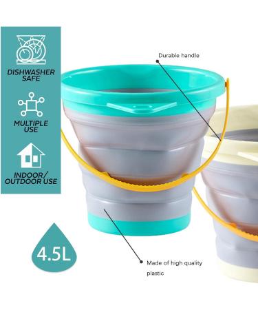 Foldable Pail Bucket | Sand Pail - Beach Bucket Sand Buckets Folding Bucket Easter Bucket for Kids Camping Frifer - Buy Online on GoSupps.com