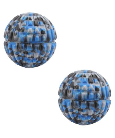 Fomiyes 2st massage ball Train aid Fitness equilibrium training Massage balls cooking gifts for men footmuff fascia ball for feet muscle massage device yoga-ball earth color scroll wheel