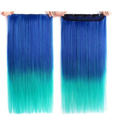 Clip Hair Extension Heat Resistant Wig Length 22 Inch Straight Synthetic Full Head Color Hair 22inches NC/4HL