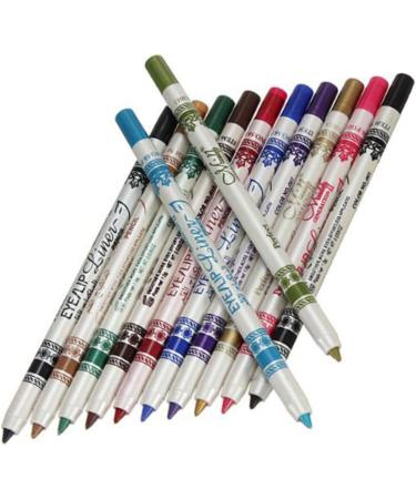 FRCOLOR 2Pcs 12 12 Colors Glitter Lip Eyebrow Eyeliner Pencil Set Smudge Makeup Beauty Kit For Dance Party Wedding Fashion Show Mediumx2pcs as shown x 2pcs - Buy Online on GoSupps.com