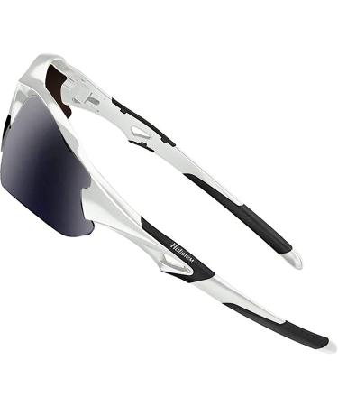 Hulislem Blade Sport Polarized Sunglasses White Black - Stylish Eyewear for Outdoor Activities - Buy Online on GoSupps.com