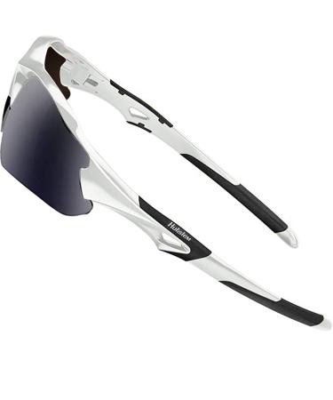 Hulislem Blade Sport Polarized Sunglasses White Black