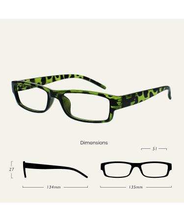 Buy Green Tortoiseshell Reading Glasses for Women - Value 2 Pack +3.50 | The Reading Glasses Company - Buy Online on GoSupps.com