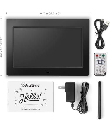 Aluratek 10 LCD Digital Photo Frame with 4GB Built-In Memory - Black | USB SD/SDHC Support | ADMPF310F - Buy Online on GoSupps.com