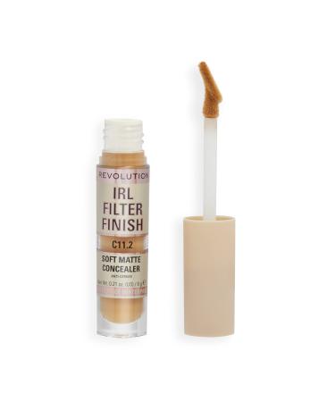 Makeup Revolution IRL Filter Finish Concealer Medium to Full Coverage Matte Finish C11.2 Medium/Dark Skin Tones 6g C11.2 6 g (Pack of 1)