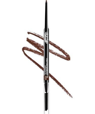 Glam'Up Paris - Professional Makeup - Ultra-Fine Double-Ended Defining Eyebrow Pencil with Brush and Retractable Tip - No. 2 - Dark Brown - Buy Online on GoSupps.com