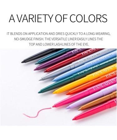 RUSTOO 20Pcs Colorful Professional Makeup Eye Liner Gel Eyeliner Pencil Set Long Lasting Waterproof Eye Makeup Eyeliners for Women - Buy Online on GoSupps.com