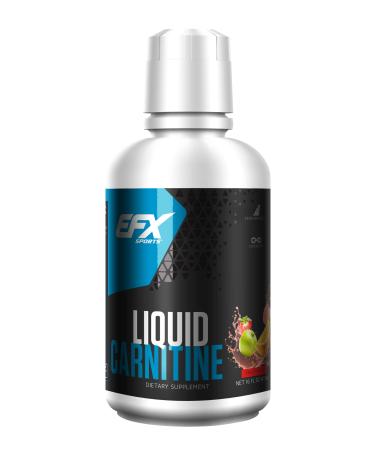 EFX Sports L-Carnitine Liquid 1500mg, Improve Performance and Strength, Vitamin B5 (31 Servings, Fruit Punch)