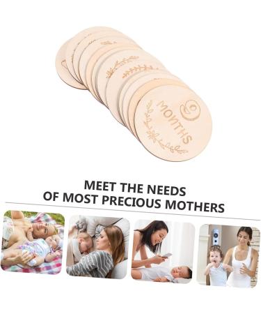 Ukcoco Baby Toys | 14-Piece Milestone Discs & Biting Toys for Newborns | Durable Wooden Baby Memory Set - Buy Online on GoSupps.com