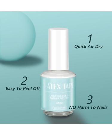 15ML White Latex Liquid Nail Polish Barrier - Peel Off Cuticle Guard for Fast Dry Application - Buy Online on GoSupps.com
