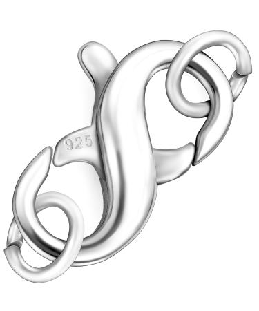 Dailyacc S925 Double Opening Lobster Clasp Sterling Silver and Gold Necklace Bracelet Extender Clasps and Closures for DIY Jewelry Silver 11mm  6.5mm - Buy Online on GoSupps.com