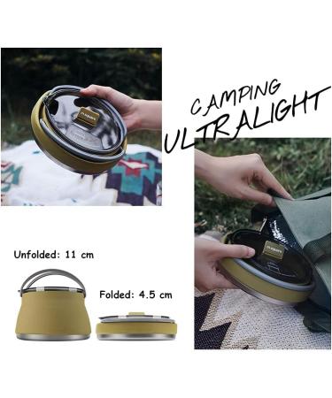 YWHWXB 1L Portable Folding Silicone Camping Kettle | Outdoor Tea & Coffee Pot for Hiking, Fishing, Backpacking | Road Trip Essential - Buy Online on GoSupps.com