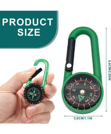 FDCGAS Compass Keychain Set - 5 Colorful Carabiner Compasses for Outdoor Adventures Camping & Party Favors - Buy Online on GoSupps.com