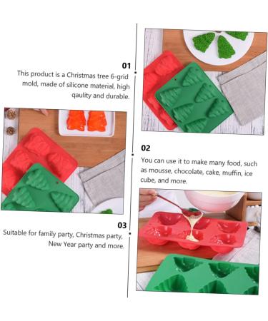 Didiseaon 2pcs Christmas Baking Molds Christmas Silicone Mold Christmas Cake Pan Santa Claus Cake Mold Fruit Tart Mold Silicone Candle Mold Ice Cubes Trays Dessert Silicone Candy Mini Fudge - Buy Online on GoSupps.com
