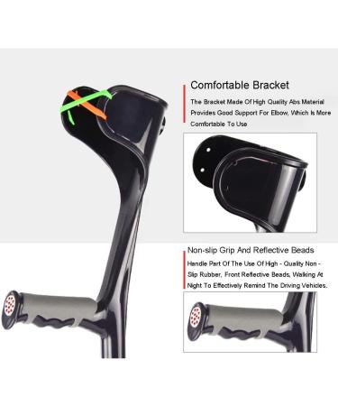 Axillary Crutches Lightweight Telescopic Adjustable Arm Cuff Non-Slip Crutches Rehabilitation Aid Walking Sticks Canes Suitable for Adults and Teenagers Ergonomic Handles Comfortable Grip Bathing in - Buy Online on GoSupps.com