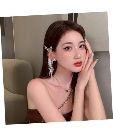 MAGICLULU Butterfly Tassel Hair Clip Rhinestone Tassel Headdress Butterflies Tassel Hair Clip Rhinestone Hair Decorations Rhinestone Butterflies Hairpins Women Rhinestone Headdress - Buy Online on GoSupps.com