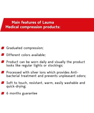 Buy Lauma Medical Class 2 Compression Tights 23-32 mmHG for Varicose Veins & Leg Pain - Black M Size (Short) - International Shipping Available - Buy Online on GoSupps.com