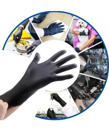 ecaqlin 200Pack Housework Strong Black PVC Gloves PVC Latex Free AntiStatic Work Oil-Proof Gloves - Buy Online on GoSupps.com