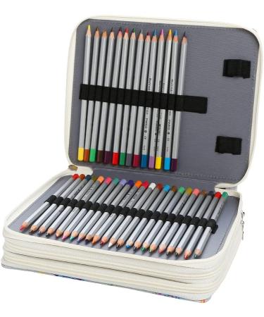 Lbxgap Portable Colored 120 Slots Pencil case Organizer with Printing Pattern for Prismacolor Watercolor Pencils  Crayola Colored Pencils  Marco Pencils White 120 Slot - Buy Online on GoSupps.com