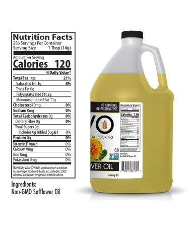 Naturally Processed AVO High Oleic Safflower Oil - NON-GMO, 1 Gallon - Buy Online on GoSupps.com