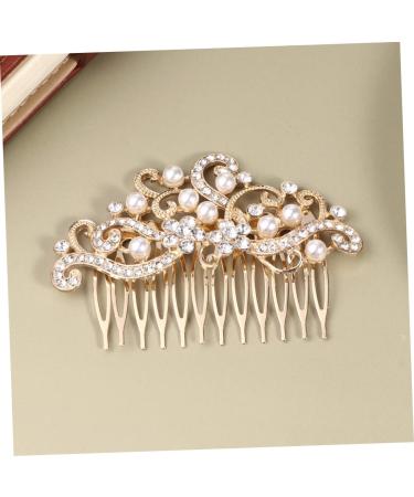 HAPINARY Hair Ornament Bridal Hair Clip Metal Hair Clips Veil Comb Wedding Crystal Hair Combs Barrettes for Women Bridal Veil Rhinestone Bobby Pins Fashion Headwear Accessories Bride French - Buy Online on GoSupps.com