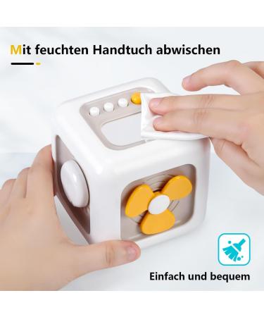 Shop KMMIFF Montessori Toy for 1 Year+ | Switch Fan Mirror Buttons & Fidget Motor Cube for Learning - Buy Online on GoSupps.com