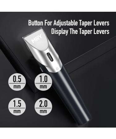 MRY Stainless Steel Hair Clippers Professional for Men Women Barber Clippers Waterproof LCD USB Rechargeable Cordless Hair Clippers (Black with Silver Color) Stainless Steel Blade - Buy Online on GoSupps.com