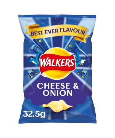 Walkers Cheese and Onion Crisps 32.5g cheese_and_onion 32.5 g (Pack of 1)
