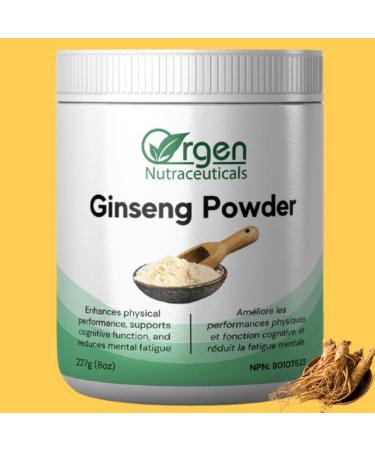 Orgen Ginseng Powder 227g - 100% Pure Enhances Physical Performance Supports Cognitive Function Reduces Mental Fatigue - Buy Online on GoSupps.com