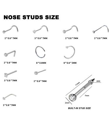 Nose Piercing Kit: Disposable Self Piercing Gun, 2 Pack with 10 Nose Rings - Buy Online on GoSupps.com