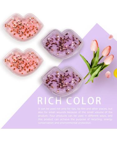 Glitter Powder Lip Ice Pack Cold Compress for Lipstick Longevity and Makeup Removal - Gift for Women - Ideal for Swelling and Wounds (4 pcs) - Buy Online on GoSupps.com