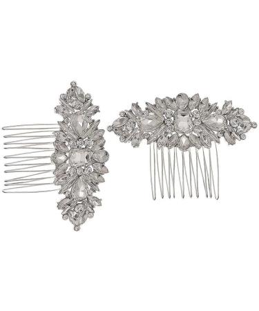 FRCOLOR Set of 2 Rhinestone Horse Eye Hair Comb Hair Accessories Decorating Crystal Clip Rhinestone Hair Clip Alloy Beads Diamond Hair Comb Headpiece Elegant Comb Retro - Buy Online on GoSupps.com