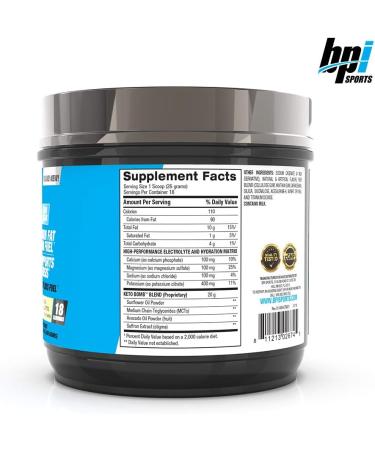 BPI Sports Keto Bomb - Sugar-Free Energy & Hydration - MCT & Electrolytes - French Vanilla Latte, 18 Servings - Buy Online on GoSupps.com