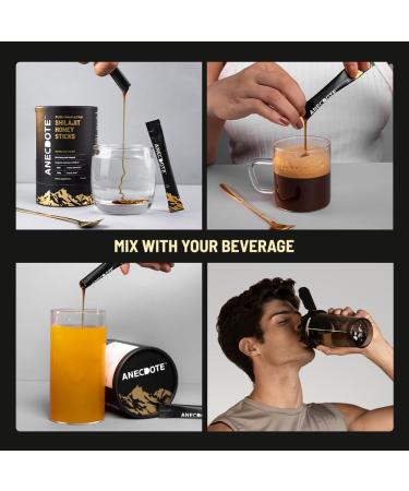 ANECDOTE Himalayan Shilajit Honey Sticks with Organic Honey & Saffron | Boosts Stamina | Supports Immunity | 75% Fulvic Acid 85+ Trace Minerals | No Added Sugar | 30 Sticks - Buy Online on GoSupps.com