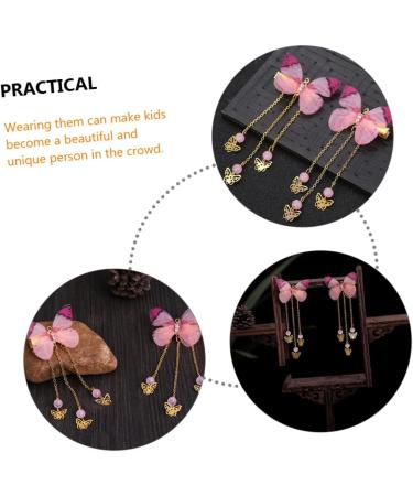 GALPADA 3 Pairs Hanfu Butterfly Headdress Hanfu Hair Clip Temperament Hair Clip Butterflies Hair Accessories Hair Clips for Thick Hair Fabric Hairpin Child Decorate Alloy Pink Fashion - Buy Online on GoSupps.com