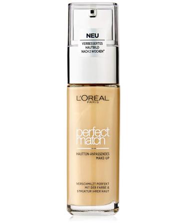 L'Oréal Paris Liquid Foundation with Hyaluron and Aloe Vera - Perfect Makeup, N°2.5.D/2.5.W, Macadamia, 30 ml