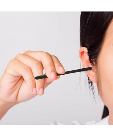 GOOHOCHY 300pcs Disposable Adhesive Ear Wax Sticks Spiral Earwax Removal Tools for Safe and Comfortable Cleaning at Home and Office Black - Buy Online on GoSupps.com