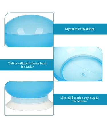 Suction Cup Bowl Silicone Scooper Bowl Suction Plate Disabled Person Bowl Self Feeding Bowl Elderly Assistant Dish for Handicapped Person - Buy Online on GoSupps.com
