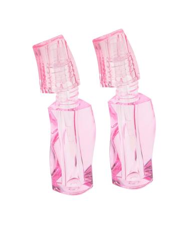 GALPADA Tube Carr De Gloss L vres Vide 2 Pi ces 3 Ml Forme Torsad e Semi-transparent Plastique Rose Pour Maquillage Voyage Et Maquilleuses Pinceau Int gr