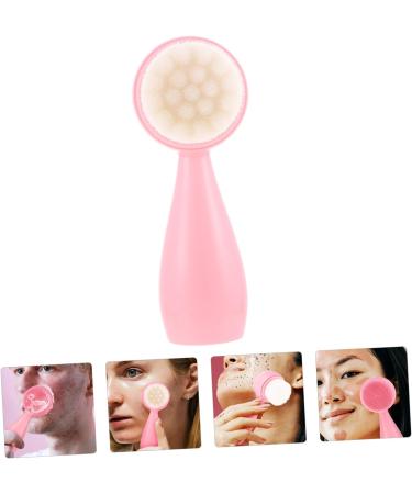 OHPHCALL Silicone Face Brush Hand Scrubber Face Spa Brush Face Cleansing Brush Handheld Face Brush Cleansing Facial Brush Deep Facial Cleaning Brush Silica Gel Portable Accessories Pink 12x4.5cm - Buy Online on GoSupps.com