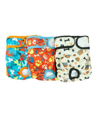 Hisprout Skirt Diaper for Female Dogs Reusable Washable Durable Puppy Diapers(XS Funny Doggie) XS Funny Doggie