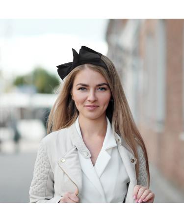 WantGor Bow Headbands for Women - 2 Big Bowknot Hair Hoops - Knotted Wide Turban Headbands - Black Red Hair Accessories - Buy Online on GoSupps.com