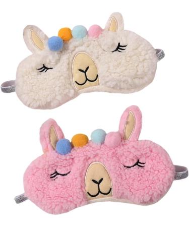 FOMIYES 4 Pcs Cartoon Eye Mask for Kids | Sherpa Fleece Sleep Masks | Plush Fabric Eye Patch for Travel & Sleep | Perfect for Girls & Adults - Buy Online on GoSupps.com