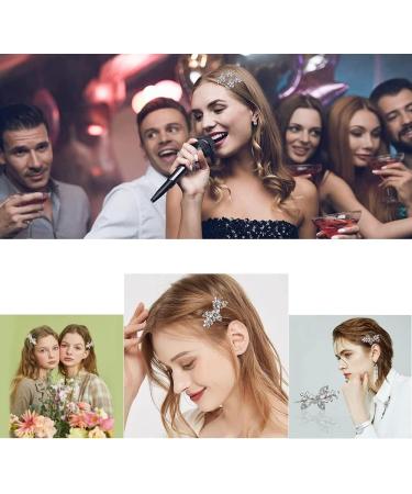 CAEEKER Rhinestone Bridal Hair Clips 2 PCS Flower Leaf Wedding Hairpin Pearl Crystal Hair Clips Diamond Hair Barrettes Hair Slides Elegant Bridal Hair Accessories for Women Girls Bridal (Silver) - Buy Online on GoSupps.com