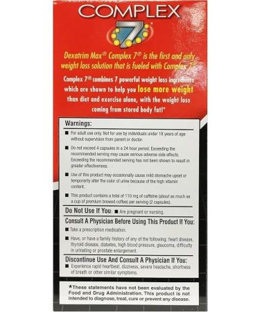 ILIOS Dexatrim Max Complex-7 | Diet Pills to Lose Weight - 7 Powerful Ingredients to Reduce Hunger & Body Fat Fat Burner Supplements Weight Loss Pills for Women & Men 1 Pack w/ 60 Capsules - Buy Online on GoSupps.com